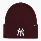 Зимна шапка 47 Brand MLB New York Yankees Haymaker dark maroon