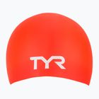Шапка за плуване TYR Long Hair Wrinkle Free Silicone bright red