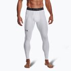 Мъжки гамаши за тренировки Under Armour HeatGear бяло/черно