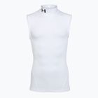 Мъжка тренировъчна тениска Under Armour HG Armour Comp Mock SL castlerock/white