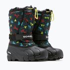 Sorel Flurry Print Boys черни/черни детски ботуши за сняг