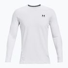 Мъжка блуза с дълъг ръкав за  тренировка Under Armour CG Armour Fitted Crew white/black