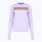 Дамска тениска за бягане Brooks Distance Graphic LS heather violet dash/stripe