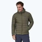 Мъжко пухено яке Patagonia Down Sweater Hoody basin green