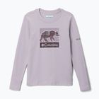 Детска блуза с дълъг ръкав за трекинг Columbia Hazeldel Hill Graphic Tee lavender pearl/barely printed
