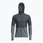 Мъжки суитшърт за трекинг Icebreaker Merino 200 RealFleece Descender Zip Hoodie abyss/blue ash/black
