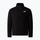 Детски поларен суитшърт The North Face Glacier Fleece 1/4 Zip черен