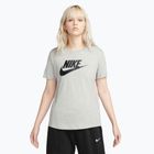 Дамска тениска Nike Sportswear Club Essentials Logo тъмно сиво, велурено/черно