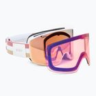 Дамски предпазни ски очила Giro Ella white lx stripe/rose gold/infrared