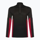 Мъжка термоактивна блуза Smartwool Merino Sport 1/4 Zip black/rythmic red