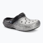 Crocs Classic Glitter Lined Clog black/silver джапанки