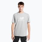 New Balance Essentials Stacked Logo Co сива мъжка тениска за тренировки NBMT31541AG