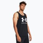Under Armour Sportstyle Logo черен/бял мъжки потник