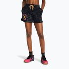 Under Armour Project Rock Underground Terry дамски шорти за тренировка черно/ново оранжево/бяло