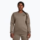 Дамски суитшърт Under Armour Essential Fleece Crew тъмнокафяв сумрак/черно