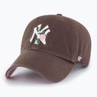 47 Марката New York Yankees Thorn шапка CLEAN UP кафява