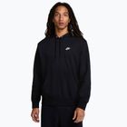 Мъжки суитшърт Nike Club French Terry Pullover Hoodie black/black/white