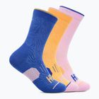 Чорапи за бягане HOKA Crew Run Sock 3 чифта pink twillight/sherbert/dazzling blue