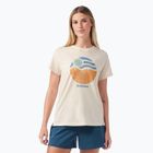 Дамска тениска Smartwool Horizon View с къс ръкав и графичен надпис almond trekking t-shirt