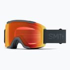 Скиорскa маска Smith Squad S2 slate/chromapop everyday red mirror