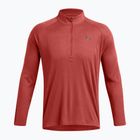 Мъжка тениска с дълъг ръкав Under Armour Tech Textured 1/2 Zip earthen orange/black