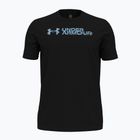 Мъжка тениска за тренировка Under Armour Sliced Wordmark 60/40S black/horizon blue