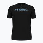 Мъжка тренировъчна тениска Under Armour Sliced Wordmark 60/40S black/horizon blue