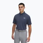 Мъжка поло тениска Under Armour Tee To Green Pique Polo downpour grey/white
