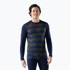 Мъжка термоактивна блуза Smartwool Merino 250 Baselayer Crew Boxed deep navy geo peaks