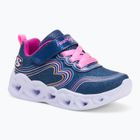 Детски обувки SKECHERS Heart Lights Retro Hearts navy leather/multi trim