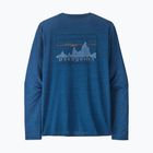Мъжка блуза с дълъг ръкав Patagonia Cap Cool Daily Graphic Shirt '73 skyline / clement blue x-dye