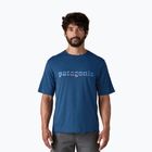 Мъжка тениска Patagonia Cap Cool Daily Graphic Shirt '73 text logo / clement blue x-dye
