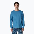 Мъжка блуза с дълъг ръкав Patagonia Capilene Cool Daily - Boardshort Logo shore blue/light shore blue x-dye