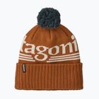Зимна шапка Patagonia Powder Town hut tripper logo: cinnamon brown