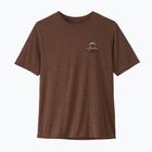 Мъжка тениска Patagonia Cap Cool Daily Great Waves berm brown - light berm brown x-dye