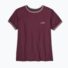 Дамска тениска Patagonia Fitz Roy Foothills Ringer Tee berry fig