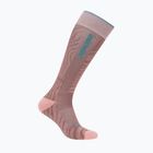Дамски скиорски чорапи Icebreaker Merino Ski+ Light OTC Mountain Contour summit/blush/hydro