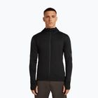 Мъжки суитшърт за трекинг Icebreaker Merino 300 Realfleece Descender Zip Hoodie black