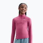 Детска блуза с дълъг ръкав за тренировка Nike Dri-Fit 1/4 Zip sweet beet/white