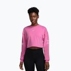 Дамски суитшърт за тренировка Nike Pro Dri-Fit Loose Crew-Neck playful pink/pink foam/white