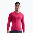 Мъжка блуза с дълъг ръкав за тренировка Nike Pro Dri-Fit Tight Fitness rush pink/black