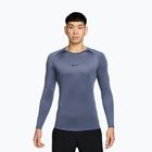 Мъжка блуза с дълъг ръкав за тренировка Nike Pro Dri-Fit Tight Fitness diffused blue/black