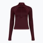 Мъжка тениска Under Armour ColdGear Textured 1/2 Zip, dark burgundy/fuchsia twilight/metallic silver