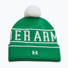 Мъжка зимна шапка Under Armour Halftime Pom Beanie team kelly green/white/white