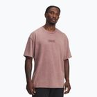 Мъжка тренировъчна тениска Under Armour Project Rock Heavyweight Oversized maroon mist/black