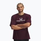 Мъжка тениска Under Armour Logo Heayweight dark maroon/white