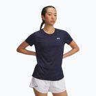 Дамска тренировъчна тениска Under Armour Tech Twist midnight navy/white