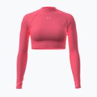 Дамска блуза с дълъг ръкав за тренировка Under Armour HeatGear Crop Mock bittersweet pink/posh pink