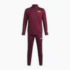 Детски анцуг Under Armour Knit Track Suit vintage maroon/fresco blue/white
