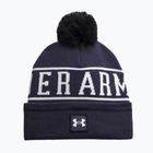 Мъжка зимна шапка Under Armour Halftime Pom Beanie midnight navy/white/white